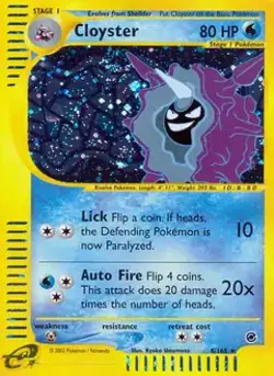 Cloyster - 8/165 - Pokemon Expedition Holo Rare Card NM - Image 1