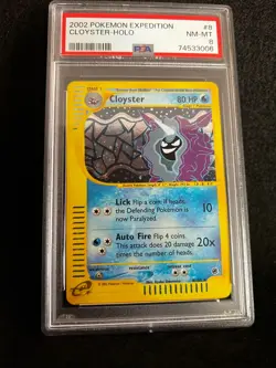 Pokemon CLOYSTER 8/165 Holo (2002 Expedition) PSA 8 NM-MT - Image 1