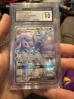 CGC 10 Alolan Ninetales GX SV53/SV94 Hidden Fates Pokemon TCG - Image 1