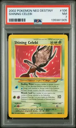 2002 POKEMON NEO DESTINY #106 SHINING CELEBI PSA 7 - Image 1