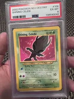 PSA 6 Pokemon 2002 Neo Destiny Shining Celebi Holo #106 - Image 1