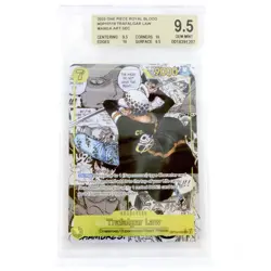 One Piece TCG Trafalgar Law Op10-119 Manga Secret Rare Alt Art BGS 9.5 - Image 1