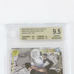 One Piece TCG Trafalgar Law Op10-119 Manga Secret Rare Alt Art BGS 9.5 - Image 3