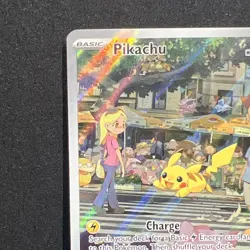 2023 Pokemon SV 151 Mew En Pikachu Illustration Rare Full Art 173/165 - Image 3