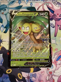 Alolan Exeggutor V SWSH225 Black Star Promo JUMBO SIZE Pokemon Cards TCG NM - Image 1
