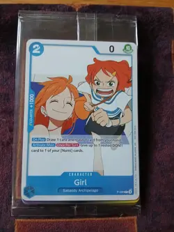 Girl P-096 One Piece OP14 Release Participation Fan Letter Promo English Card - Image 1
