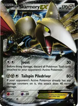 Pokemon TCG Skarmory EX Ultra Rare Holo Card 80/146 XY Base Set VLP - Image 1