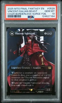 2025 MTG FINAL FANTASY #0528 GALIAN BEAST/VINCENT VALENTINE PSA 10 - Image 1