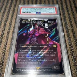2025 MTG FINAL FANTASY SURGE FOIL #0528 GALIAN BEAST/VINCENT VALENTINE PSA 10 - Image 1