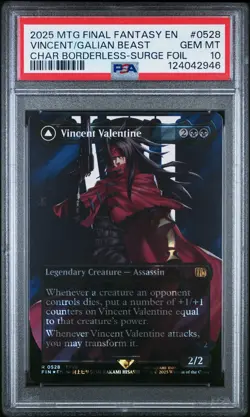 2025 MTG FINAL FANTASY #0528 GALIAN BEAST/VINCENT VALENTINE PSA 10 - Image 1