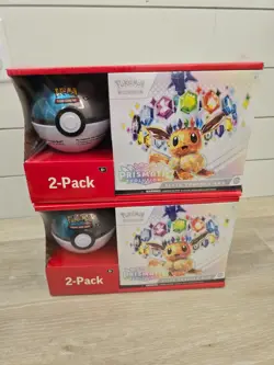 Two (2) Pokemon Sam’s Club Prismatic Evolutions ETB and Pokeball Bundle Sealed - Image 1