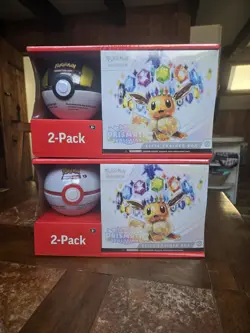 Two (2) Pokemon Sam’s Club Prismatic Evolutions ETB and Pokeball Bundle Sealed - Image 1