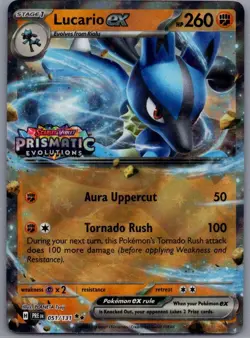 Lucario EX 051/131 Pokemon Stamped Prismatic Evolutions Double Rare Promo NM - Image 1