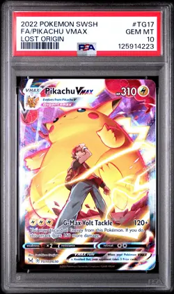 2022 POKEMON SWORD & SHIELD LOST ORIGIN #TG17 FULL ART/PIKACHU VMAX PSA 10 - Image 1