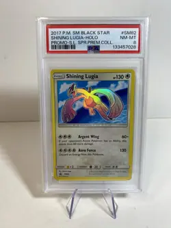 PSA 8 Shining Lugia #SM82 2017 Pokemon SM Black Star Promo - Image 1