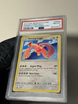 PSA 8 Shining LUGIA #SM82 2017 POKEMON SM BLACK STAR PROMO SHINING - Image 1