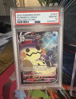 Pokemon Mimikyu VMAX Holo Ultra Rare TG17/TG30 Brilliant Stars PSA 10 2022 - Image 1