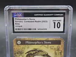 Philosopher's Stone - Beta Unique Sorcery Contested Realm 1st Release. CGC 10 - Image 4