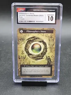 Philosopher's Stone - Beta Unique Sorcery Contested Realm 1st Release. CGC 10 - Image 5