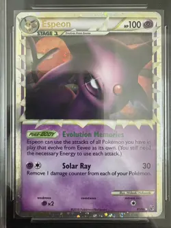 2010 Pokemon USA Heartgold & Soulsilver Espeon Undaunted 81/90 Holo APH 9.5 -XBZ - Image 2