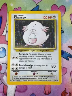 Chansey 3/102 Holo Rare Base Set - Pokemon Card WOTC LP - Image 1