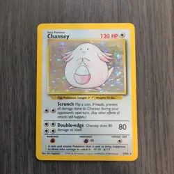 Chansey 3/102 Base Set Pokemon Card Holo Rare NM - Image 1