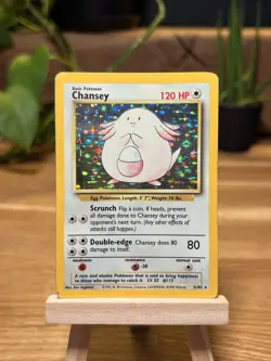 Chansey 3/102 Base Set Holo Rare Vintage WOTC Pokemon Card 1999 - Image 2