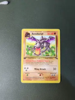 Aerodactyl 16/62 Non-Holo Rare Fossil 1st Edition Pokemon TCG Card WOTC 1999 MP - Image 1