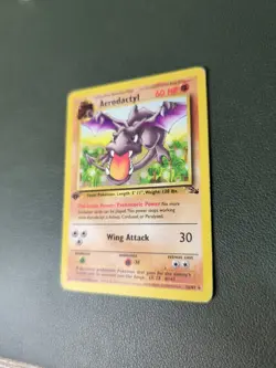 Aerodactyl 16/62 Non-Holo Rare Fossil 1st Edition Pokemon TCG Card WOTC 1999 MP - Image 2