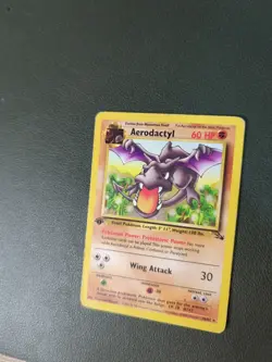 Aerodactyl 16/62 Non-Holo Rare Fossil 1st Edition Pokemon TCG Card WOTC 1999 MP - Image 3