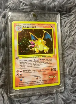 Rare Charizard Pokemon Card TCG - Shiny Holo Base Set 6|150 Pikachu Collection - Image 1