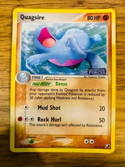 LP! Quagsire (44/115) EX Unseen Forces Stamped Reverse Holo Pokemon Card! - Image 1