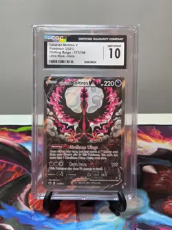 2021 POKEMON CGC 10 GALARIAN MOLTRES V 177/198 CHILLING REIGN ULTRA RARE HOLO - Image 1
