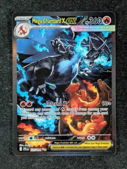 2025 Pokemon MEGA CHARIZARD X EX 125/094 Phantasmal Flames SIR Holo English - Image 1
