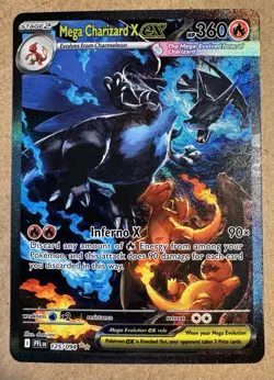 2025 Pokemon MEGA CHARIZARD X EX 125/094 Phantasmal Flames SIR Holo English - Image 1