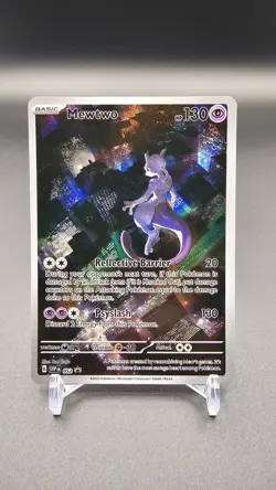 Pokemon TCG Mewtwo #52 Black Star Promo Holo Rare Card 151 UPC NM - Image 1