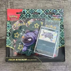Pokemon Paldean Fates Tech Sticker Collection - Maschiff - With 3 Booster Packs - Image 1