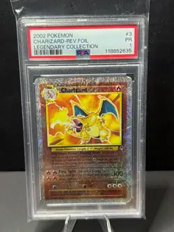 PSA 1 Charizard 3/110 Pokemon WotC Legendary Collection Reverse Holo Rare - Image 1