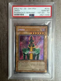 Jinzo PSV-000 1st Edition Pharaoh’s Servant Gem Mint PSA 10 - Image 1