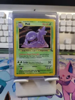 Pokemon TCG Muk Pokemon Fossil Holo Rare 13/62 - Unlimited - WOTC Vintage - Image 1