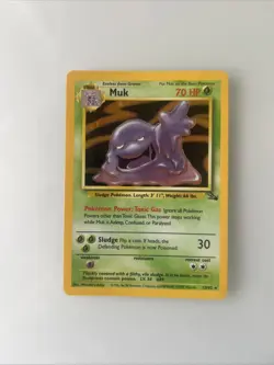 Muk 13/62 Fossil Holo Pokemon Holo Rare TCG WoTC - Image 1