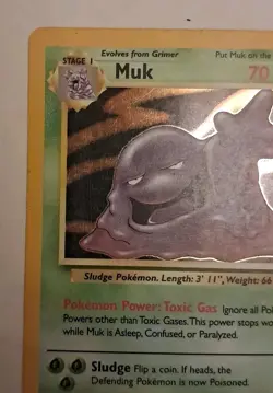 Pokemon TCG Muk Fossil 13/62 Holo Unlimited Holo Rare MP+ Free Shipping - Image 4