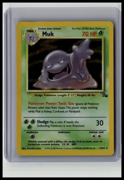 Muk - Fossil 13/62 Rare Holo Pokemon TCG - Image 1