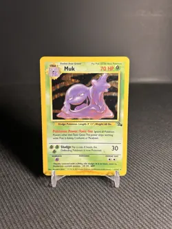 Pokemon TCG Muk 13/62 Fossil Holo Rare HP - Image 1