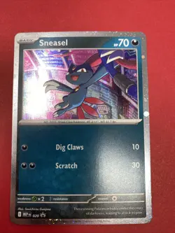 Pokemon TCG Phantasmal Flames Sneasel Black Star Promo Cosmos Holo 020 - Image 1