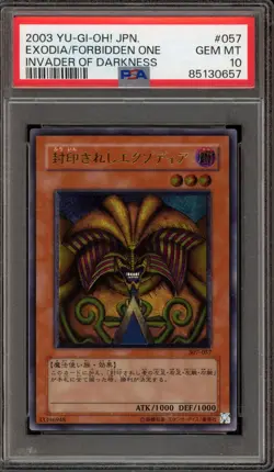 Yu-Gi-Oh! Exodia The Forbidden One Invader/Darkness JPN Ultimate 307-057 PSA 10 - Image 1