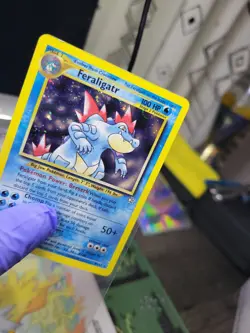 Pokemon Neo Genesis TCG Feraligatr 4/111 Holo Rare Swirl 💫 Great Condition! - Image 3