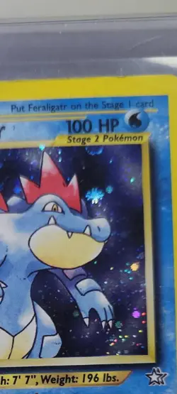 Pokemon Neo Genesis TCG Feraligatr 4/111 Holo Rare Swirl 💫 Great Condition! - Image 4