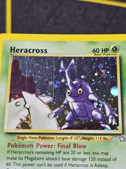 Pokemon TCG Heracross 6/111 Neo Genesis Unlimited Holo Rare - LP/MP - Image 2