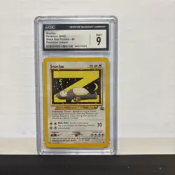 2002 POKEMON BLACK STAR PROMO SNORLAX #49 Pokemon League CGC 9 - Image 1